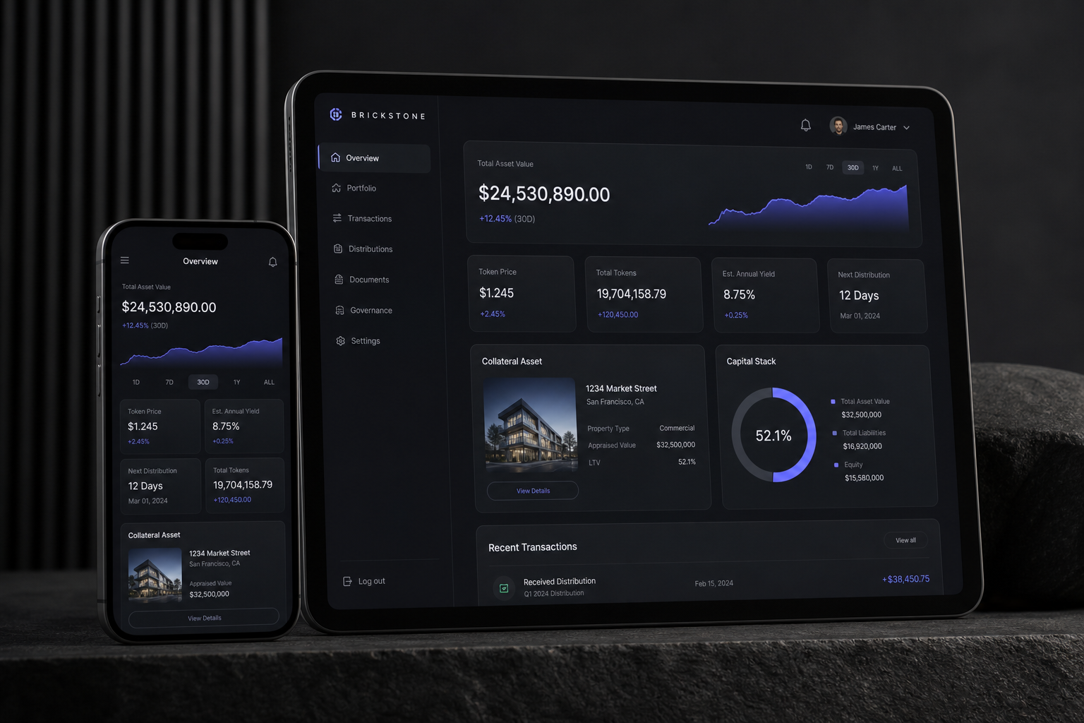 Brickstone Dashboard website